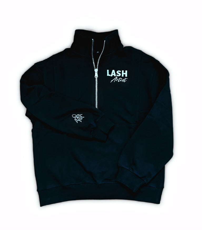 Lash Artist Half Zip Pullover - Black